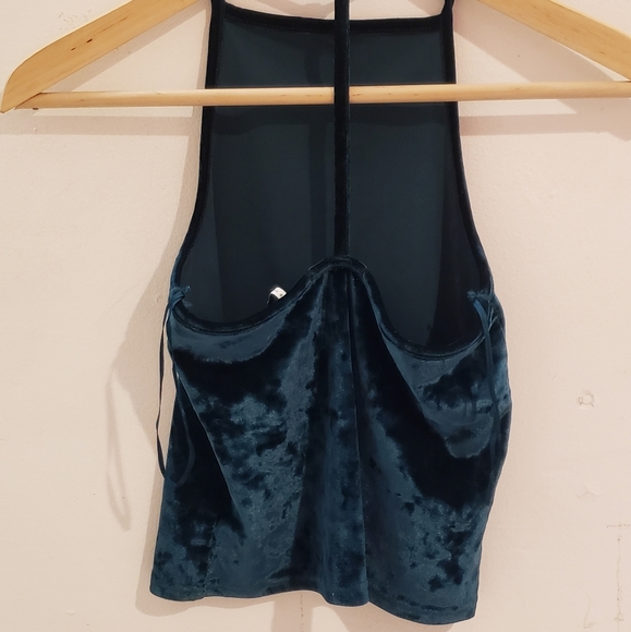 Urban Outfitters Velvet Green Top - Picture 3 of 5